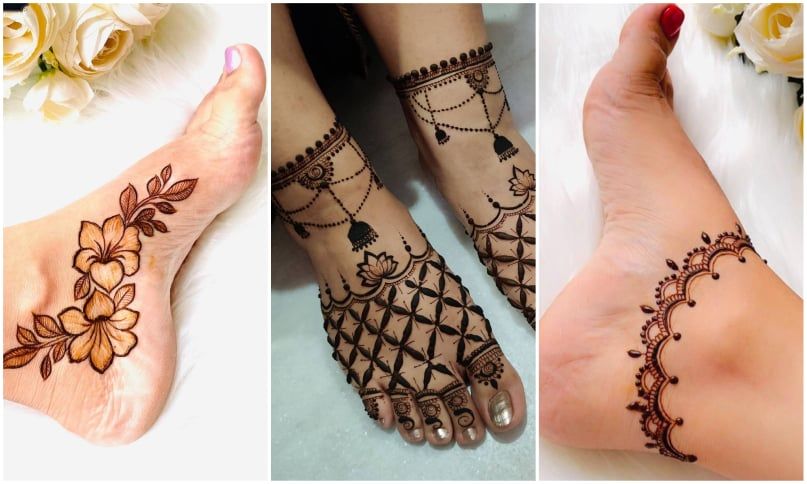 Stylish Foot Mehndi Design - Beautiful Simple Mehndi Designs # 04-thunohoangphong.vn